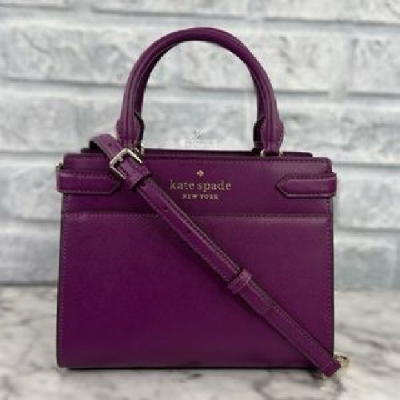 kate spade Handbags - Kate Spade Deep Purple Satchel “staci” brand new with tags gorgeous!!!